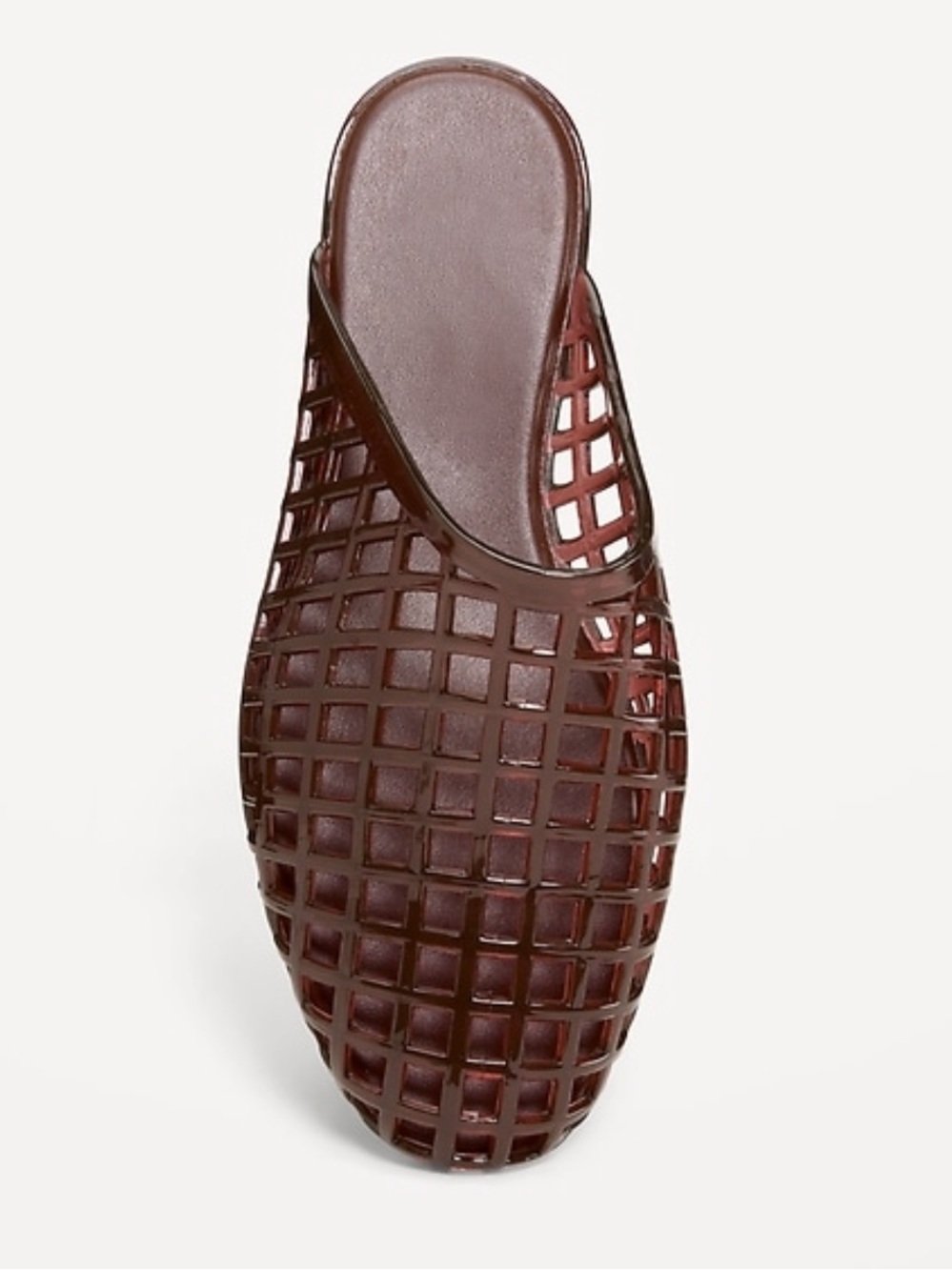 Woven JELLY FLAT OLD NAVY Leather Slip-On Mules in Brown - Picture 2 of 7